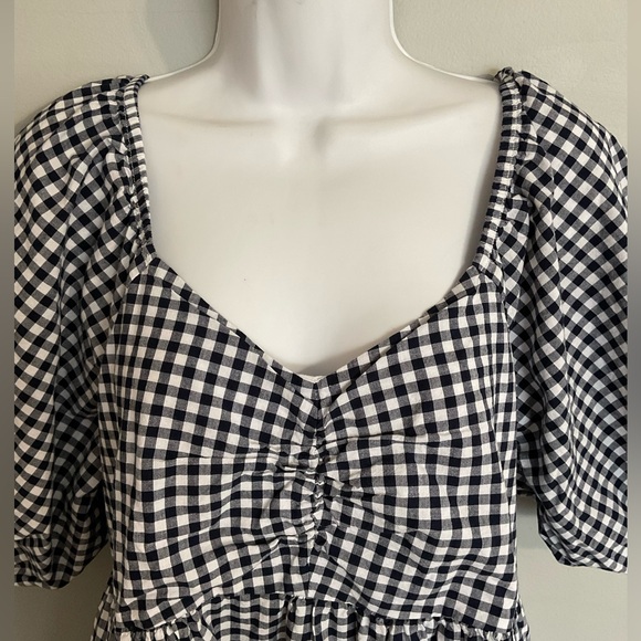 Terra & Sky navy and white babydoll top. Size 0X/14W - Picture 2 of 6